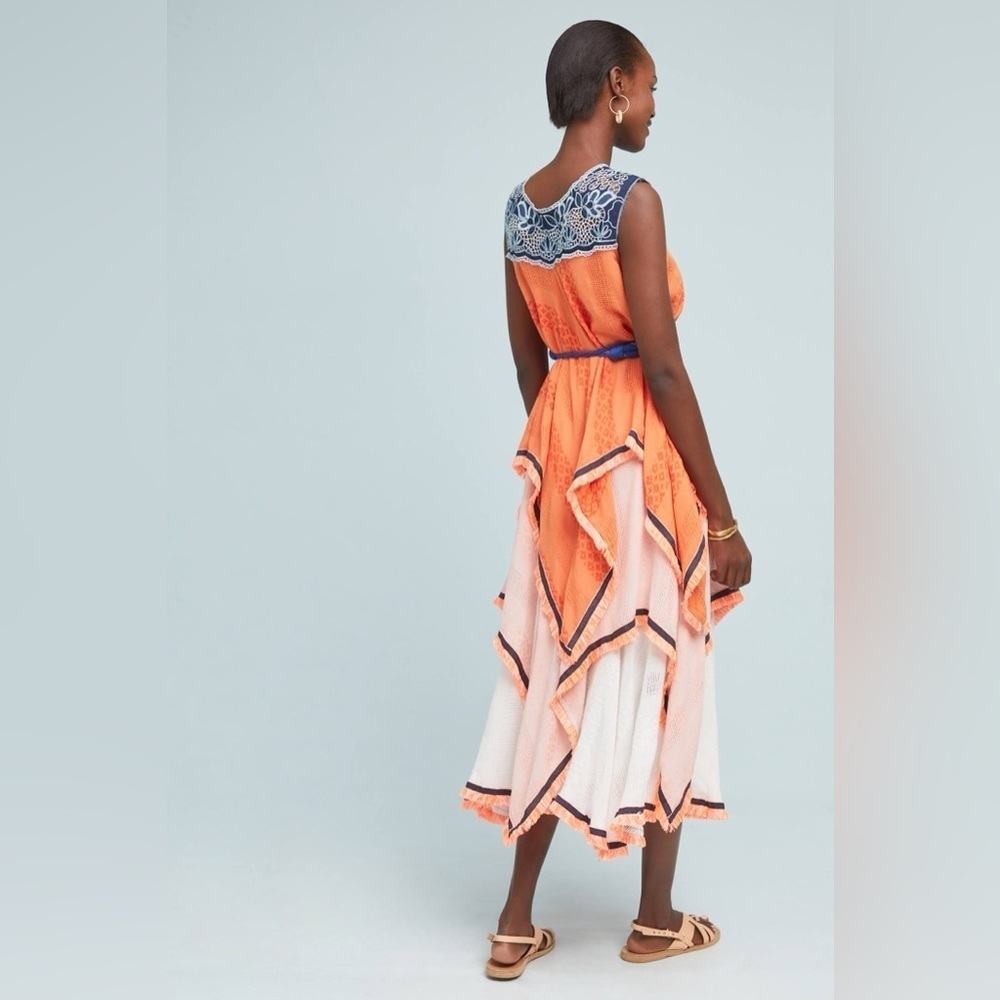 Anthropologie Love Binetti Tiered Dress Small - Picture 2 of 8